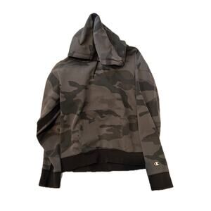 Champion Green Gray Camo Pullover Hoodie Mens Large